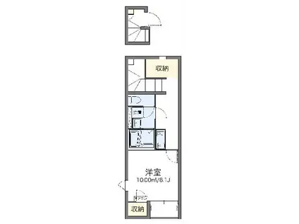 レオネクストグレイス玉川学園(1K/2階)の間取り写真
