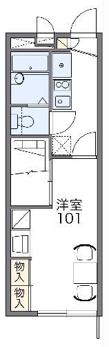レオパレスヒット(1K/2階)の間取り写真