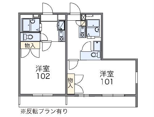 レオパレスラフォーレⅢ(1K/2階)の間取り写真