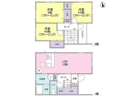グランツ城山(3LDK)の間取り写真