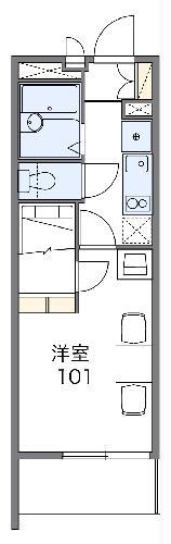 レオパレスOHYATO Ⅱ(1K/2階)の間取り写真