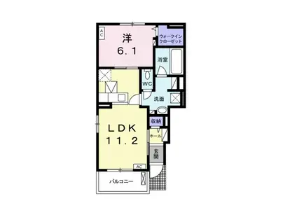 MIYAURA Ⅱ(1LDK/1階)の間取り写真