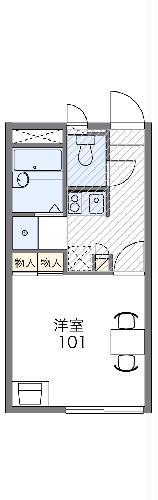 レオパレス宝(1K/2階)の間取り写真