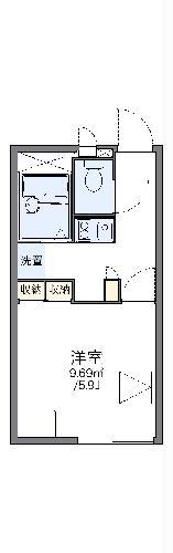 レオパレス水戸(1K/2階)の間取り写真