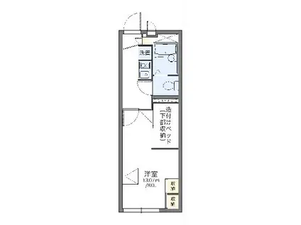 レオパレス文京(1K/1階)の間取り写真