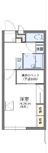 レオパレス明和(1K/1階)の間取り写真