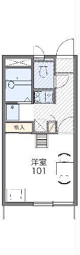 レオパレスブランドミールⅡ(1K/1階)の間取り写真