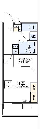 レオパレスコンファーレ四日市(1K/1階)の間取り写真