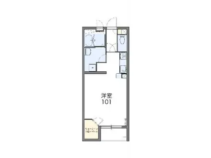 レオネクストGステージ(1K/2階)の間取り写真