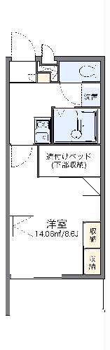 レオパレスよしけんⅢ(1K/2階)の間取り写真