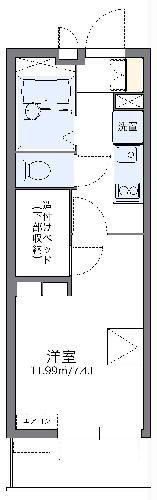 レオパレス竹松(1K/2階)の間取り写真