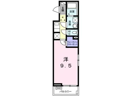 ペタル ドゥ サクラ Ⅰ(1K/2階)の間取り写真