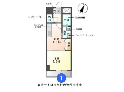 M-STAGEAOI(1DK/7階)の間取り写真