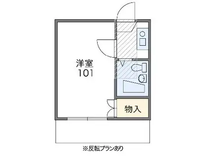 レオパレス豊田(1K/1階)の間取り写真