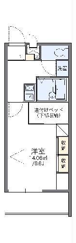 レオパレスパール2001(1K/1階)の間取り写真