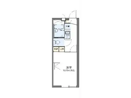 レオパレスNAKADA(1K/1階)の間取り写真