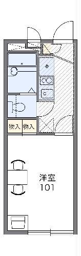 レオパレスUフォンターナ(1K/2階)の間取り写真