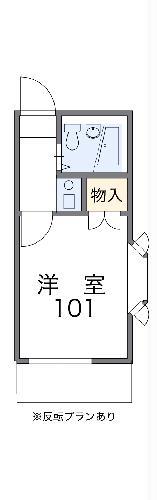 レオパレス高上(1K/1階)の間取り写真