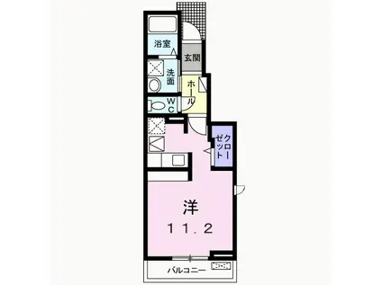 ラブリー明和(ワンルーム/1階)の間取り写真
