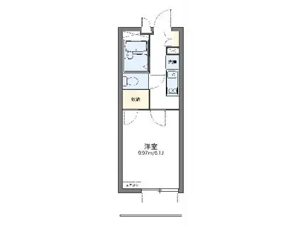 レオパレスプランドール鶴見(1K/1階)の間取り写真