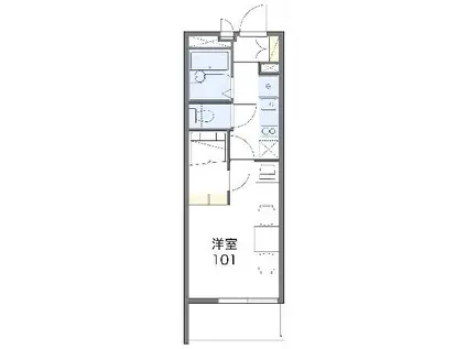 レオパレスグランシャリオ(1K/2階)の間取り写真