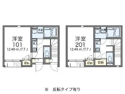 レオネクスト幸伸Ⅱ(1K/1階)の間取り写真