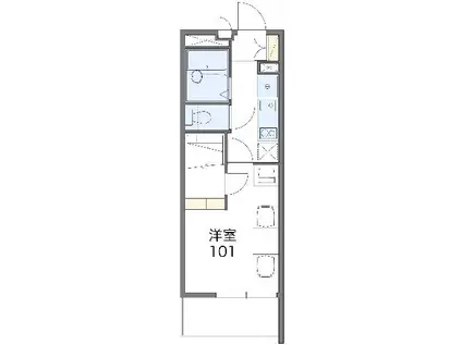レオパレスベンリー寺島(1K/3階)の間取り写真