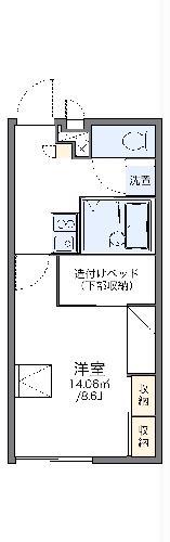 レオパレスサンフラワーⅢ(1K/2階)の間取り写真
