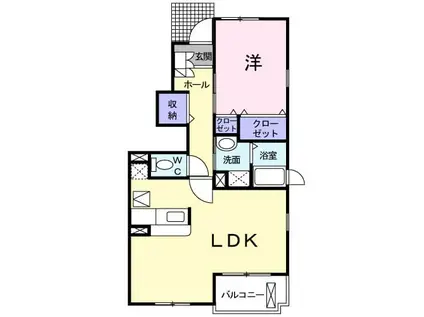 メゾン サンティエ(1LDK/1階)の間取り写真