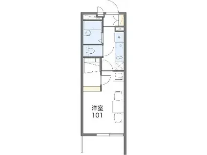 レオパレスピアチェーレ S(1K/3階)の間取り写真