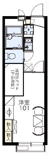 レオパレス三本松ヒルズ(1K/2階)の間取り写真