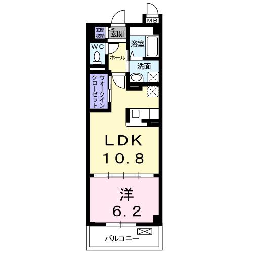 グラン アベニューⅡ(1LDK/1階)の間取り写真