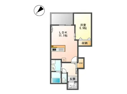 SGTⅠ(1LDK/1階)の間取り写真