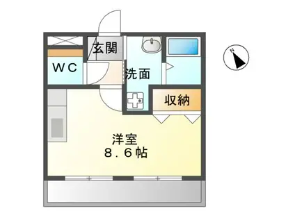 サンシャイン有松(ワンルーム/1階)の間取り写真