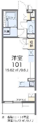 レオネクストフィオーレ(ワンルーム/3階)の間取り写真