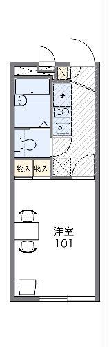 レオパレスねぶら(1K/1階)の間取り写真