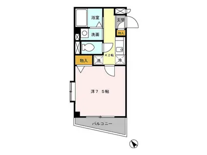 シャルマン参番館(1K/1階)の間取り写真