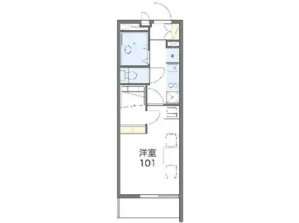 レオパレス本陣(1K/1階)の間取り写真