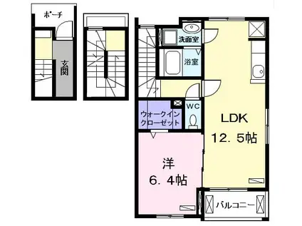E STAGE Ⅲ(1LDK/3階)の間取り写真
