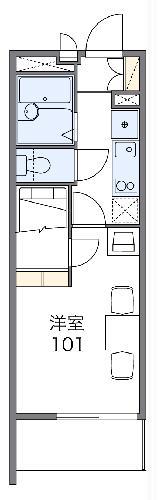 レオパレスALLEGRETTO(1K/2階)の間取り写真