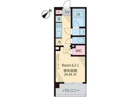 エスポワール早稲田(1K/4階)の間取り写真