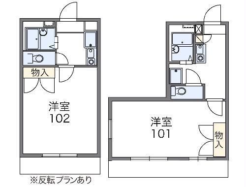 レオパレスビクトル(1K/1階)の間取り写真