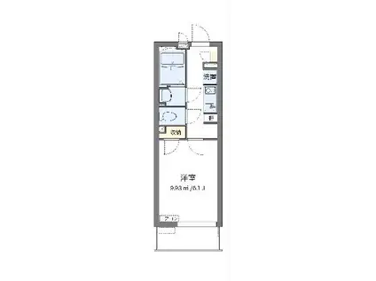 クレイノラ メゾン根岸(1K/3階)の間取り写真