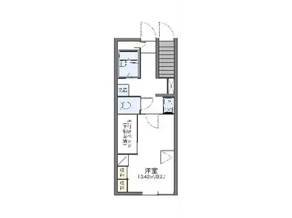 レオパレスBLUMENHEIM(1K/1階)の間取り写真