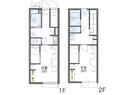 レオパレスエスペランザ(1K/2階)の間取り写真