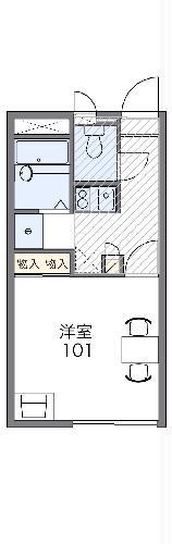 レオパレスウタガワ2(1K/2階)の間取り写真