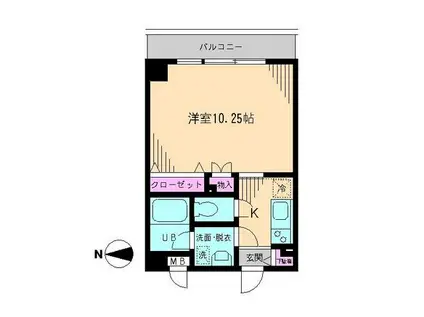 メゾン・アルエ(1K/4階)の間取り写真