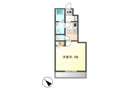 高崎線 深谷駅 徒歩21分 2階建 築11年(1K/1階)の間取り写真