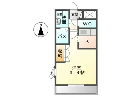 ディープ・アート(1K/1階)の間取り写真