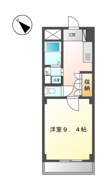 リフレイズ葉山(1K/2階)の間取り写真